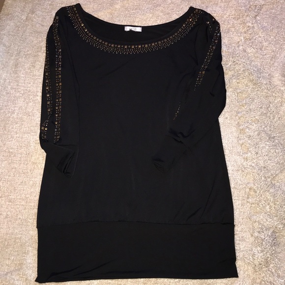 Cache Cold Shoulder rhinestone blouse - Picture 2 of 5